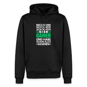Non-shockable gamer - Men’s Premium Organic Hoodie - black - Front - Nico (187cm)