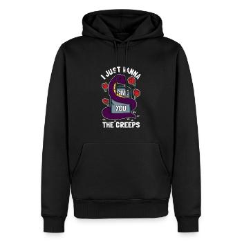 Pastel Goth Creepy Vibe - Männer Premium Bio Hoodie - Schwarz - Vorne - Nico (187cm)