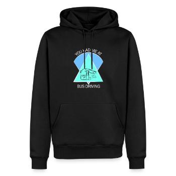 Chauffeur d’autobus scolaire Chauffeur d’autobus scolaire - Sweat à capuche Premium bio Homme - noir - Devant - Nico (187cm)