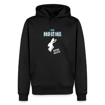Basketball Frohe Ostern Ostergeschenk Basketballer - Männer Premium Bio Hoodie - Schwarz - Vorne - Nico (187cm)