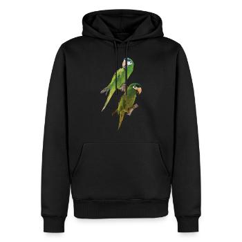 Le noble ara - Sweat à capuche Premium bio Homme - noir - Devant - Nico (187cm)