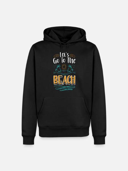 Urlaub Meer Brise - Männer Premium Bio Hoodie - Schwarz