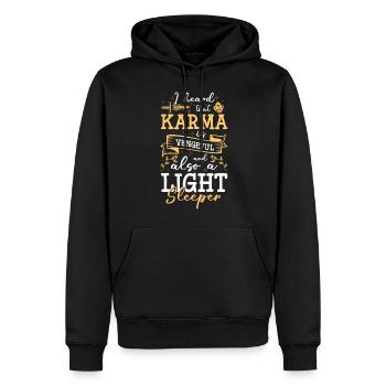 Spirituell Yoga Sarkasmus Geistig - Männer Premium Bio Hoodie - Schwarz - Vorne - Nico (187cm)