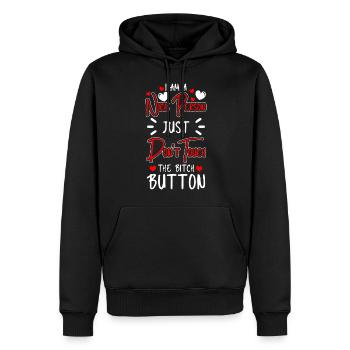 Nur Gucken Lustig Ärger - Männer Premium Bio Hoodie - Schwarz - Vorne - Nico (187cm)