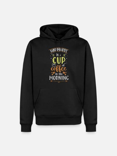Glück Liebe Glückssymbol - Männer Premium Bio Hoodie - Schwarz