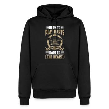 Dart Dartboard Bullseye Darter - Männer Premium Bio Hoodie - Schwarz - Vorne - Nico (187cm)