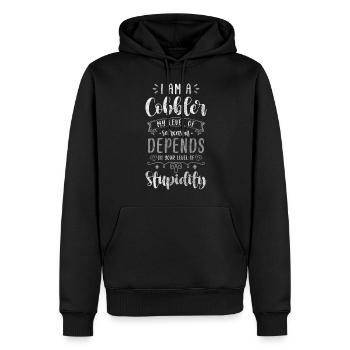 Schuster Beruf Handwerkskunst Sohle - Männer Premium Bio Hoodie - Schwarz - Vorne - Nico (187cm)