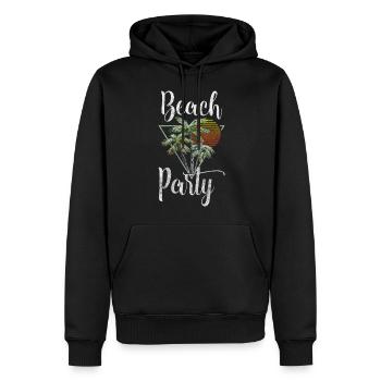 Vacances Palmiers Vacances Surf - Sweat à capuche Premium bio Homme - noir - Devant - Nico (187cm)