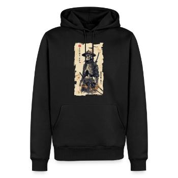 Skeleton Samurai - Männer Premium Bio Hoodie - Schwarz - Vorne - Nico (187cm)