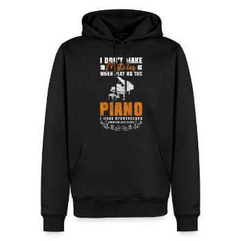 Orchestre d’art de composition pour piano - Sweat à capuche Premium bio Homme - noir - Devant - Nico (187cm)