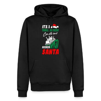 Roller Coaster Christmas - Men’s Premium Organic Hoodie - black - Front - Nico (187cm)