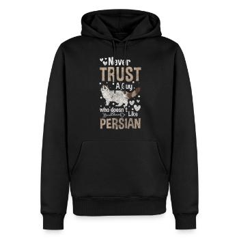Katze Katzenmama Katzenhaare Hauskatze - Männer Premium Bio Hoodie - Schwarz - Vorne - Nico (187cm)