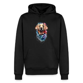 Labrador Retriever - Sweat à capuche Premium bio Homme - noir - Devant - Nico (187cm)