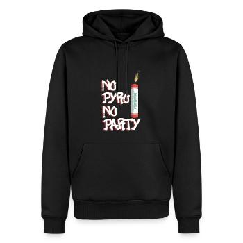Pas de Pyro, pas de fête - Sweat à capuche Premium bio Homme - noir - Devant - Nico (187cm)