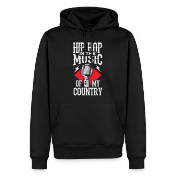 Hip Hop is the Music of my Country - Männer Premium Bio Hoodie - Schwarz - Vorne - Nico (187cm)
