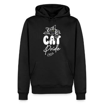 Cat Pride - Männer Premium Bio Hoodie - Schwarz - Vorne - Nico (187cm)