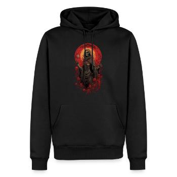 Lady Tod Sensenmann, - Männer Premium Bio Hoodie - Schwarz - Vorne - Nico (187cm)