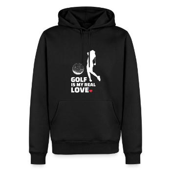 Ich Liebe Golf - Männer Premium Bio Hoodie - Schwarz - Vorne - Nico (187cm)