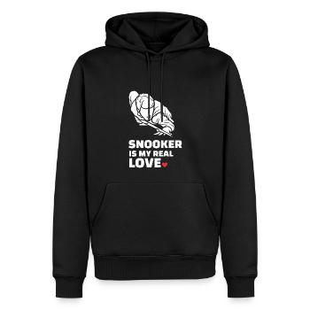 Ich Liebe Snooker - Männer Premium Bio Hoodie - Schwarz - Vorne - Nico (187cm)