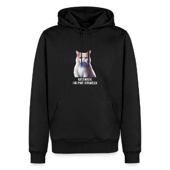 Katzen Sprüche Katzenmotiv Katzenliebhaber - Männer Premium Bio Hoodie - Schwarz - Vorne - Nico (187cm)