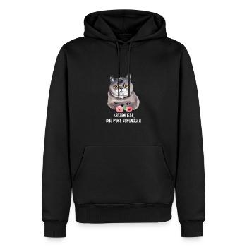 Katzen Sprüche Katzenmotiv Katzenliebhaber - Männer Premium Bio Hoodie - Schwarz - Vorne - Nico (187cm)