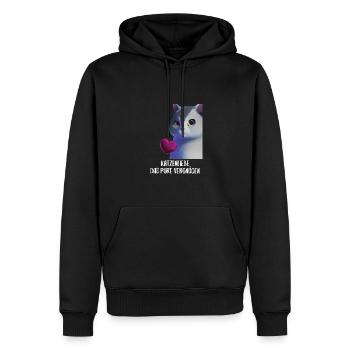 Katzen Sprüche Katzenmotiv Katzenliebhaber - Männer Premium Bio Hoodie - Schwarz - Vorne - Nico (187cm)