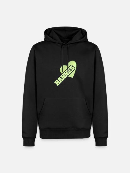Love Hannes - Männer Premium Bio Hoodie - Schwarz