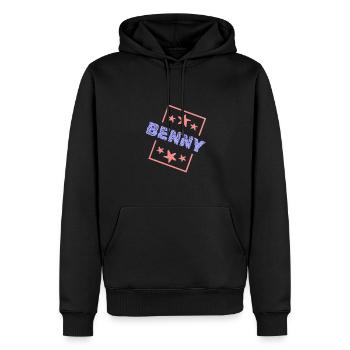 Geschenk für Benny - Männer Premium Bio Hoodie - Schwarz - Vorne - Nico (187cm)