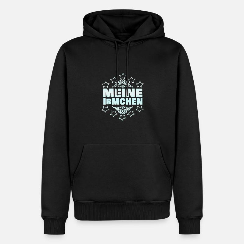Mädchen Irmchen - Männer Premium Bio Hoodie - Schwarz