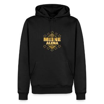 Épouse Alena - Sweat à capuche Premium bio Homme - noir - Devant - Nico (187cm)