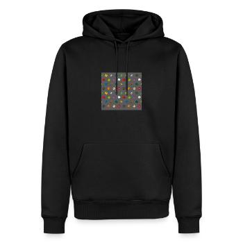 Caps & Colors 1.0 - Men’s Premium Organic Hoodie - black - Front - Nico (187cm)