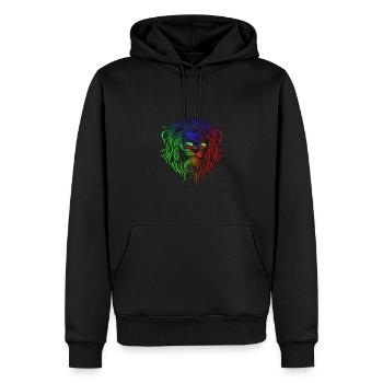 Baloutchistan - Sweat à capuche Premium bio Homme - noir - Devant - Nico (187cm)