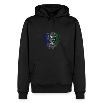 Lesotho - Sweat à capuche Premium bio Homme - noir - Devant - Nico (187cm)