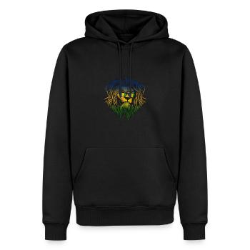 Ogoni - Männer Premium Bio Hoodie - Schwarz - Vorne - Nico (187cm)
