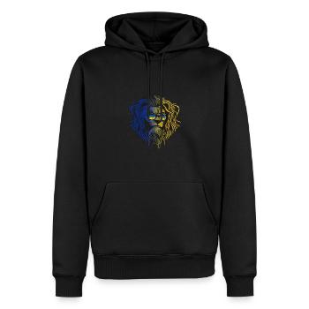 Ukraine - Men’s Premium Organic Hoodie - black - Front - Nico (187cm)