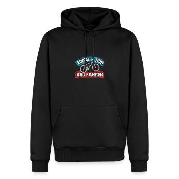 Ich will einfach nur Rad fahren auf meinem Bike - Männer Premium Bio Hoodie - Schwarz - Vorne - Nico (187cm)
