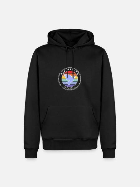 Nie wieder ist jetzt! - Männer Premium Bio Hoodie - Schwarz
