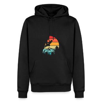 Trad Climbing Bouldering - Men’s Premium Organic Hoodie - black - Front - Nico (187cm)