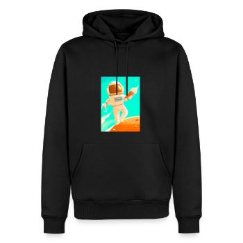 Astronaut mit Eiscreme - Männer Premium Bio Hoodie - Schwarz - Vorne - Nico (187cm)