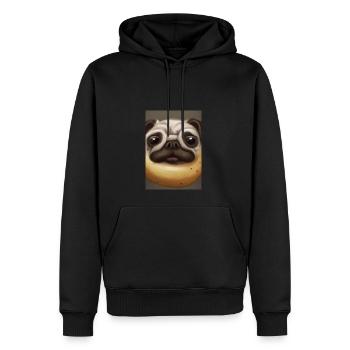 Kartoffel-Hund-Gesicht - Männer Premium Bio Hoodie - Schwarz - Vorne - Nico (187cm)