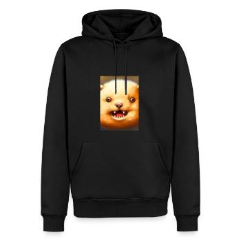 Kartoffel-Hund-Gesicht - Männer Premium Bio Hoodie - Schwarz - Vorne - Nico (187cm)