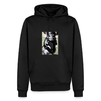 Chinchilla im Ninja-Kostüm - Männer Premium Bio Hoodie - Schwarz - Vorne - Nico (187cm)