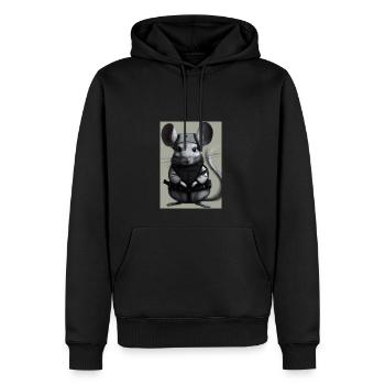 Chinchilla im Ninja-Kostüm - Männer Premium Bio Hoodie - Schwarz - Vorne - Nico (187cm)
