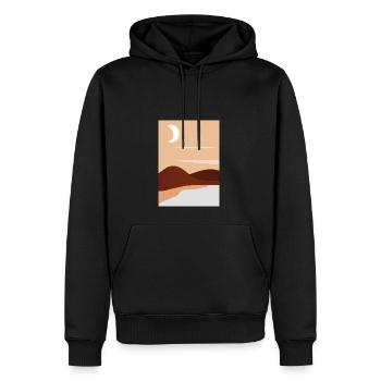 Nacht der abstrakten Desserts - Männer Premium Bio Hoodie - Schwarz - Vorne - Nico (187cm)