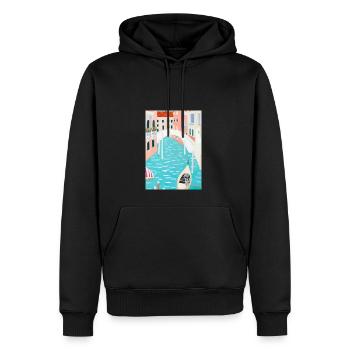 Venedig Italien - Männer Premium Bio Hoodie - Schwarz - Vorne - Nico (187cm)