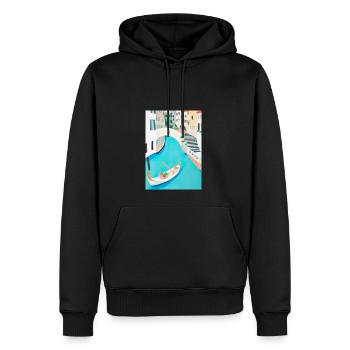 Venedig Italien - Männer Premium Bio Hoodie - Schwarz - Vorne - Nico (187cm)