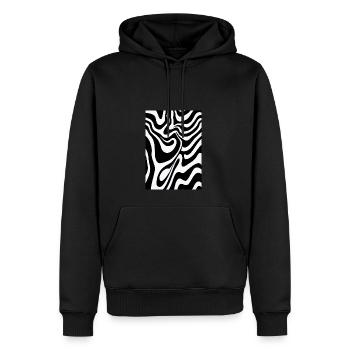Abstrakte Flüssigkeitswirbel - Männer Premium Bio Hoodie - Schwarz - Vorne - Nico (187cm)