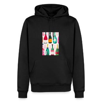 Flaschen-Muster-Malerei - Männer Premium Bio Hoodie - Schwarz - Vorne - Nico (187cm)