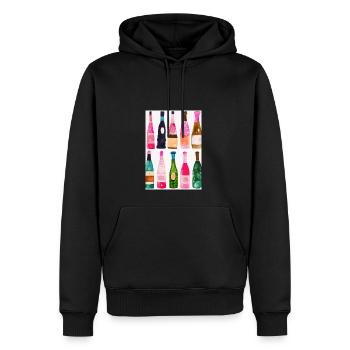 Flaschen-Muster-Malerei - Männer Premium Bio Hoodie - Schwarz - Vorne - Nico (187cm)