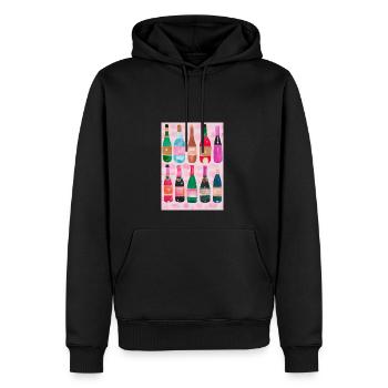 Flaschen-Muster-Malerei - Männer Premium Bio Hoodie - Schwarz - Vorne - Nico (187cm)